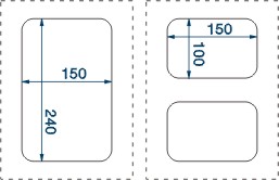 Tray seal mould sizes